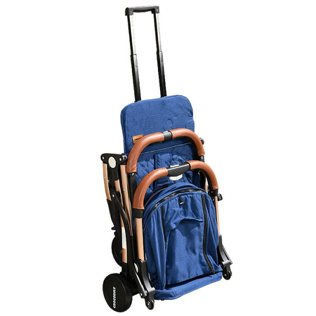 Carucior sport usor S-16 Crocodile Dark Blue 0- 36 luni 180 grade inclinare deplasabil ca troler in varianta pliata, image 2