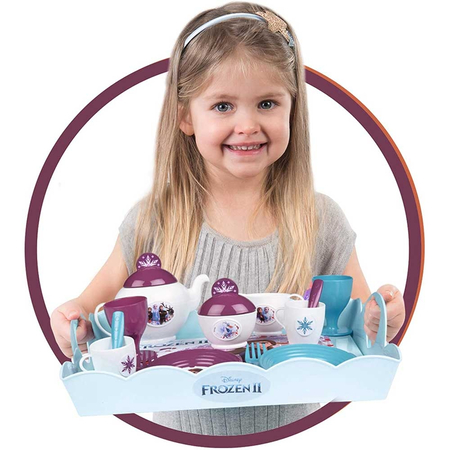 Carucior servire ceai Smoby Frozen 2 XL cu 17 accesorii, image 3