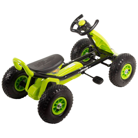 Kart cu pedale si roti gonflabile Driver Kidscare Verde, image 4