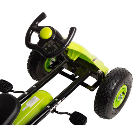 Kart cu pedale si roti gonflabile Driver Kidscare Verde, image 6